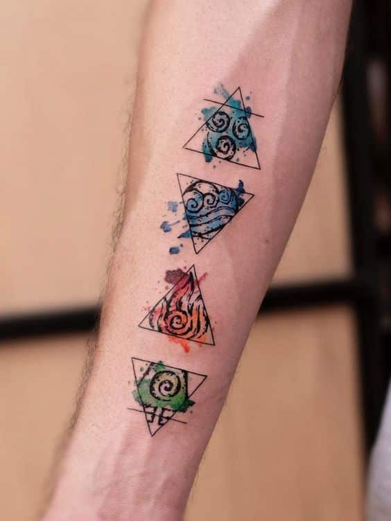 tatuaje fuego elementos