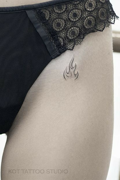 tatuaje fuego ingle