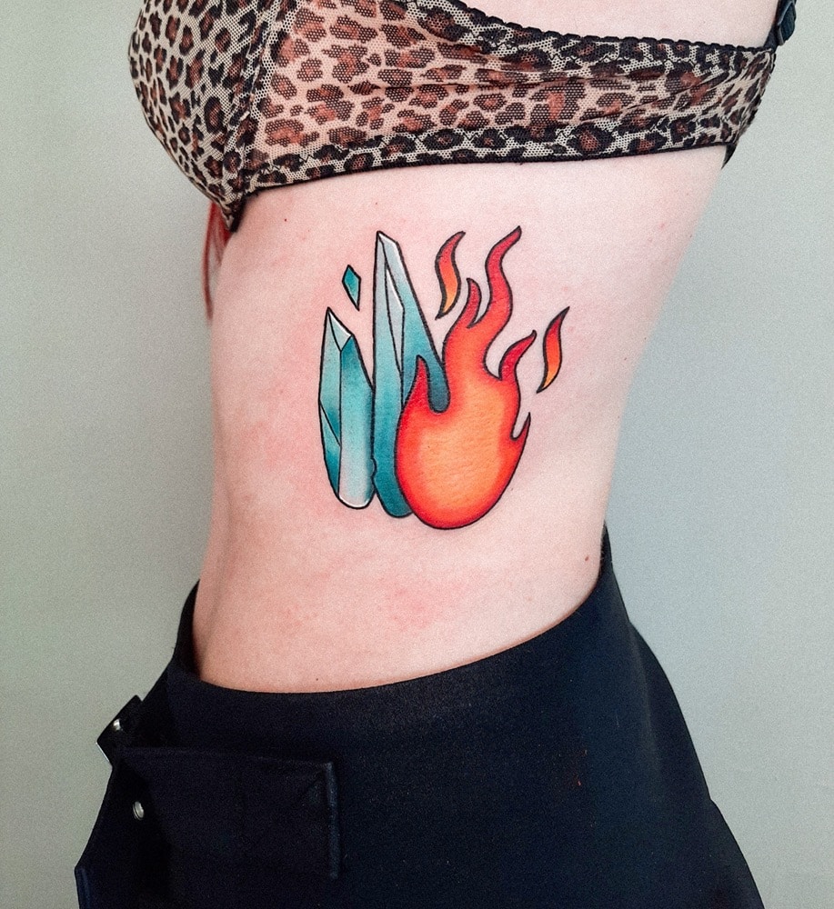 tatuaje fuego y hielo