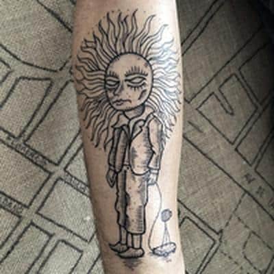 tatuaje girasol hombre