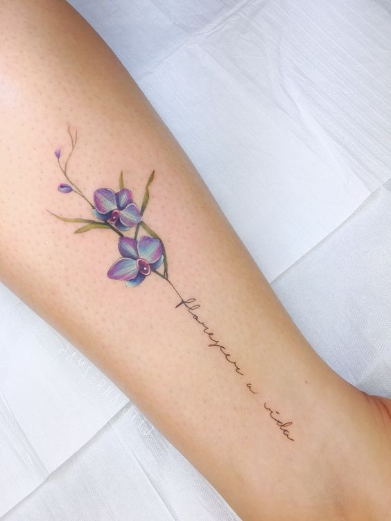 tatuaje orquidea frase