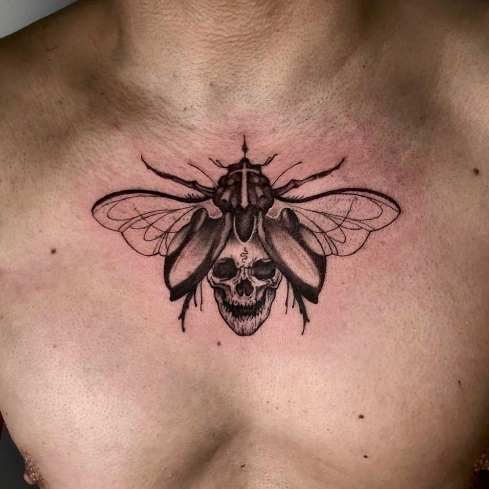 tatuajes calaveras escarabajo