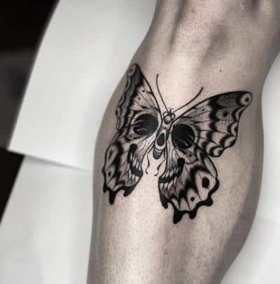 tatuajes calaveras mariposa