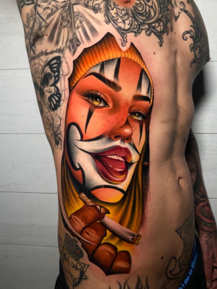 tatuajes chicanos arlequin