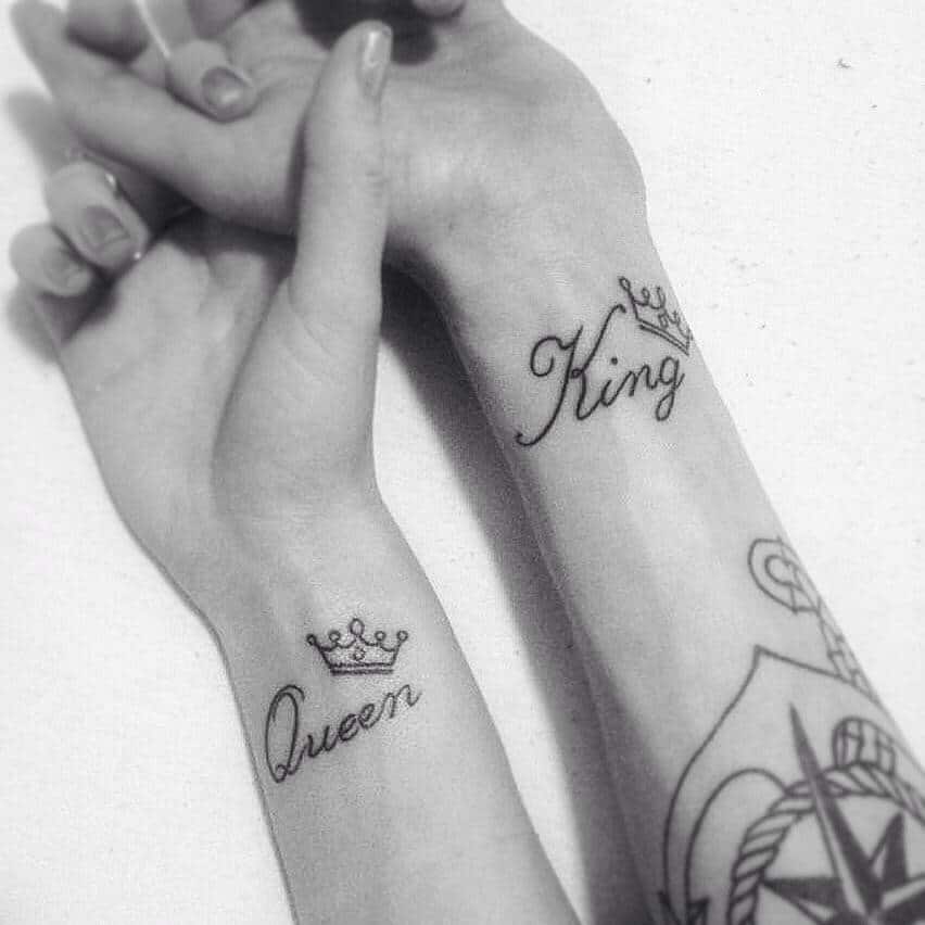 tatuajes parejas king y queen