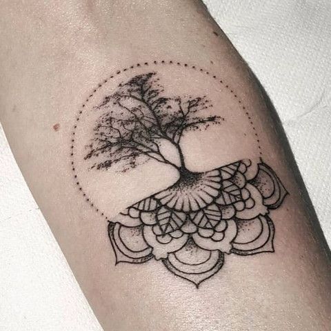 tatuaje árbol de la vida mandala