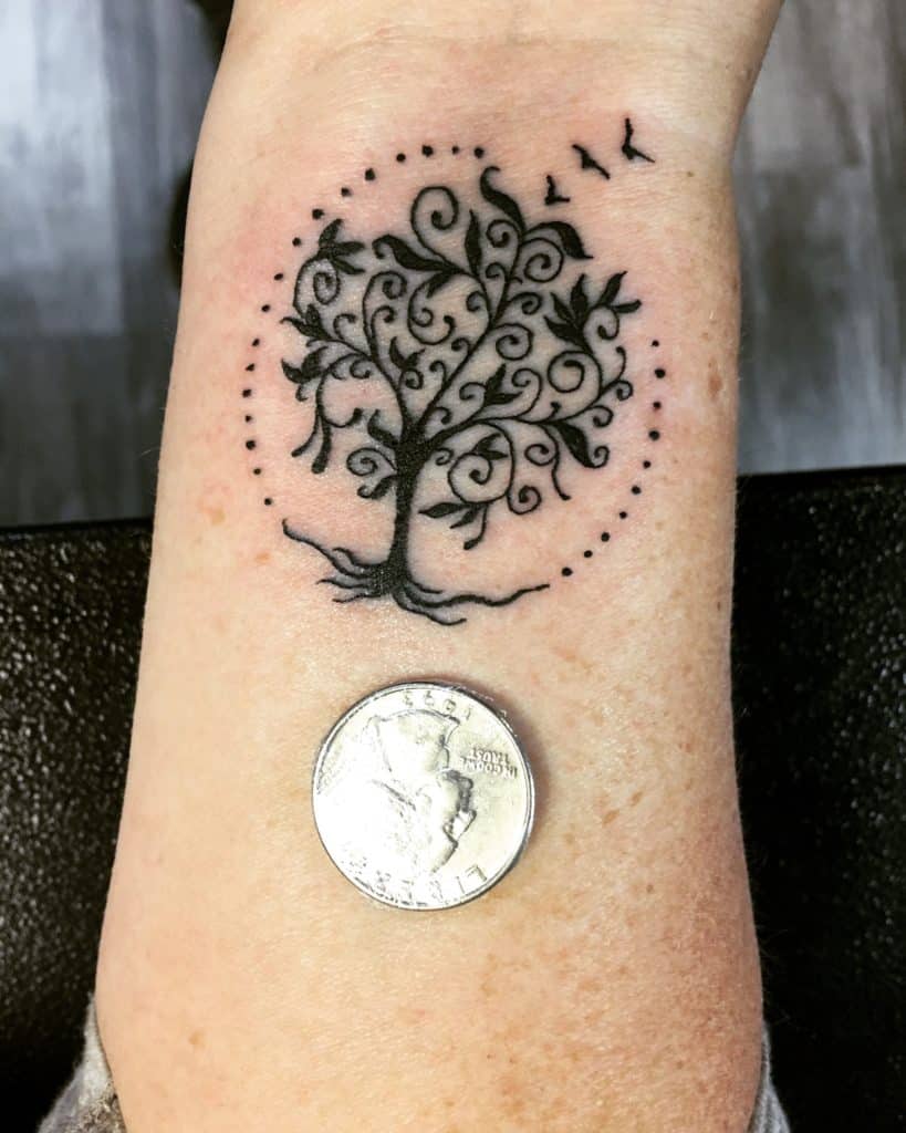 tatuaje árbol de la vida pequeño