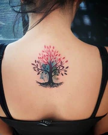 tatuaje árbol de la vida color