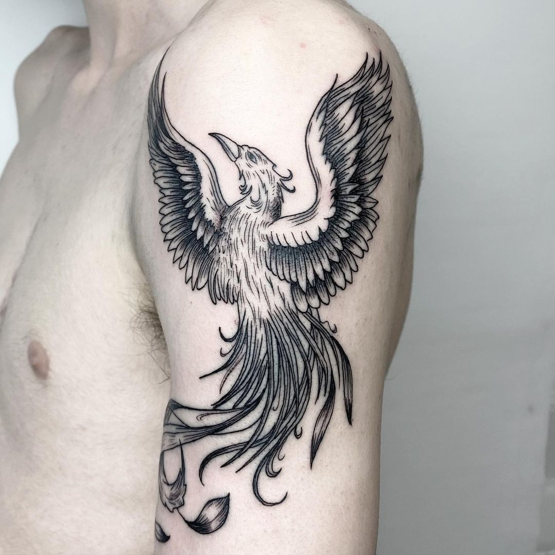 Tatuaje Ave Fénix ⭐【 Mejores Ideas 2023 】 Tattoox
