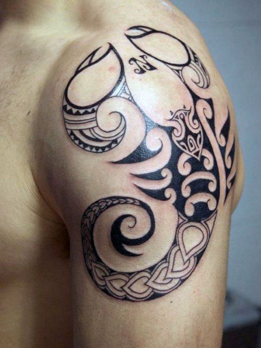 tatuaje escorpión tribal