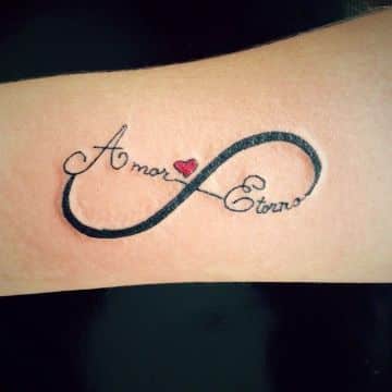 tatuaje infinito amor eterno