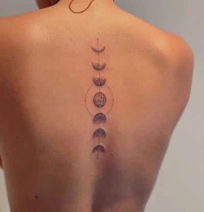 tatuaje luna fases lunares