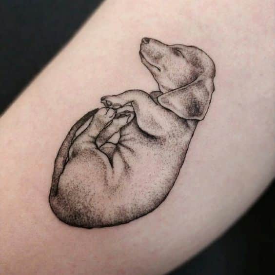tatuaje perro brazo