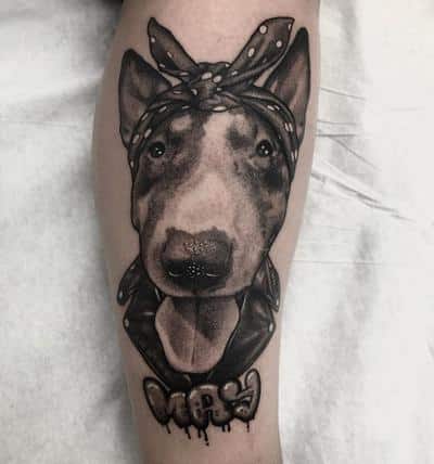 tatuaje perro realista