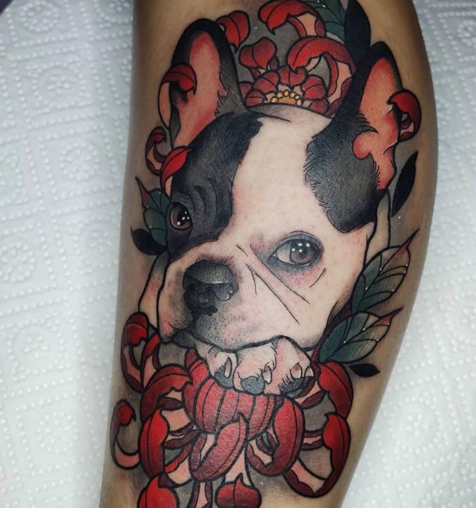 tatuaje perro color