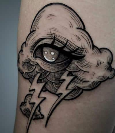 tatuaje rayo ojo