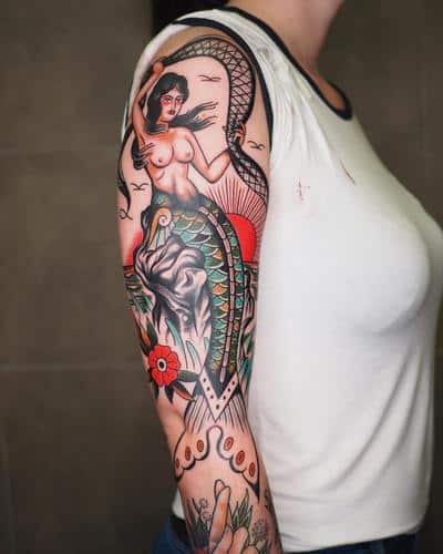 tatuaje sirena manga