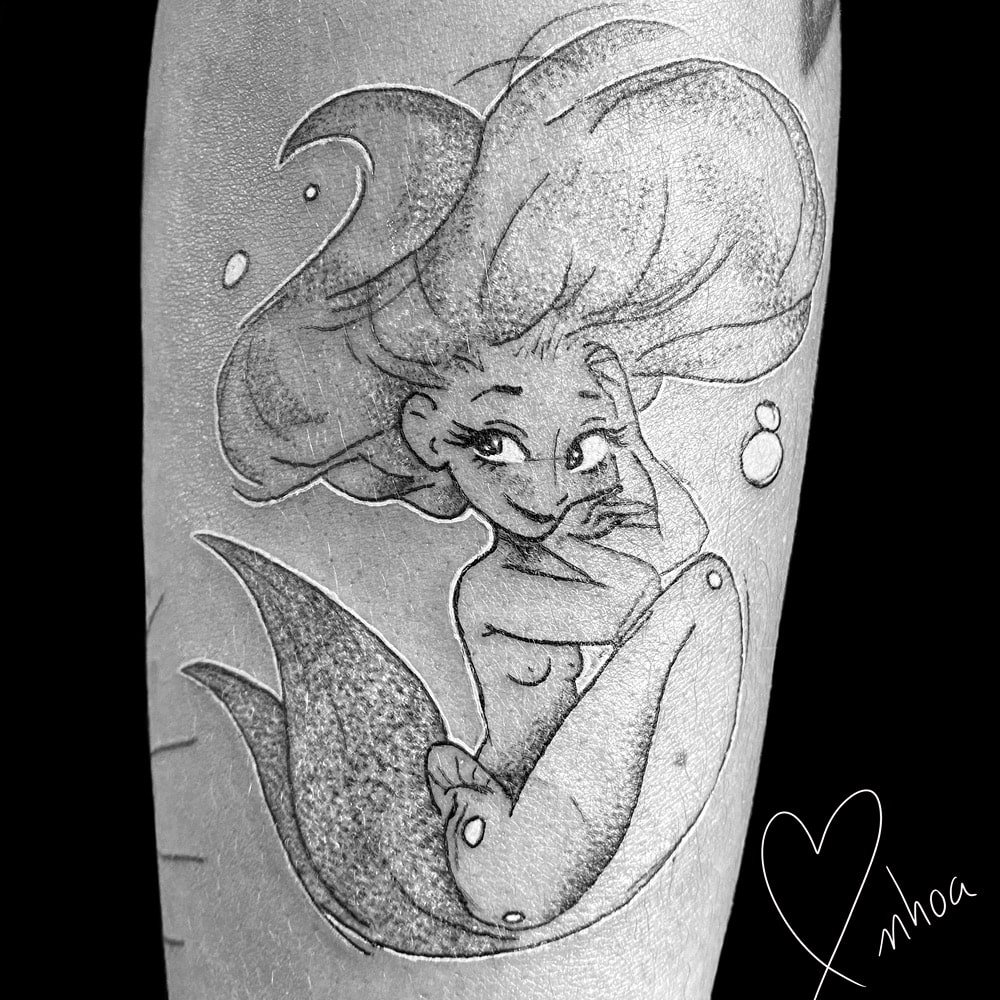 tatuaje sirena cartoon