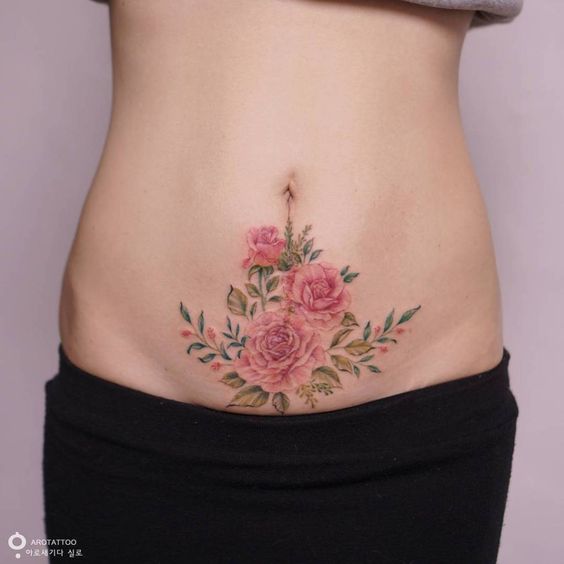 tatuajes abdomen color