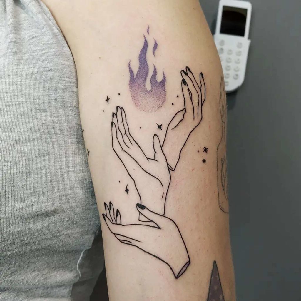 tatuajes brujas fuego