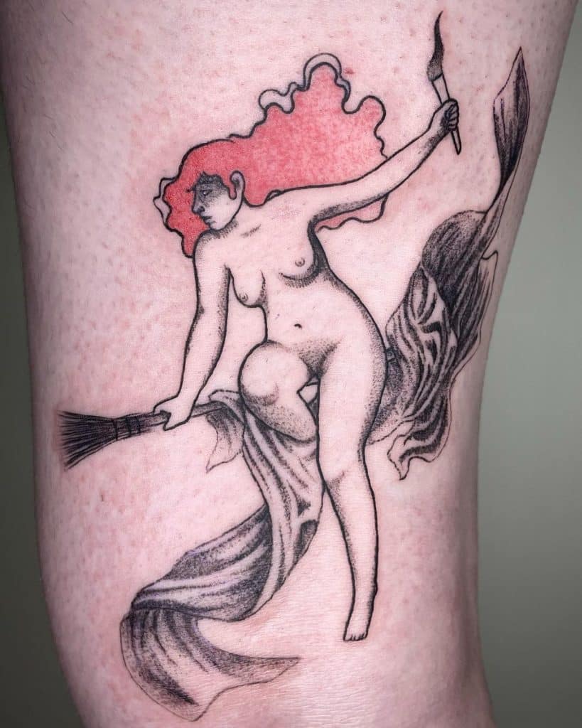 tatuajes brujas pelo rojo