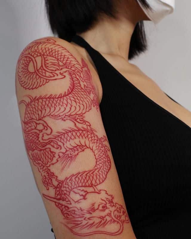 tatuajes dragones rojos