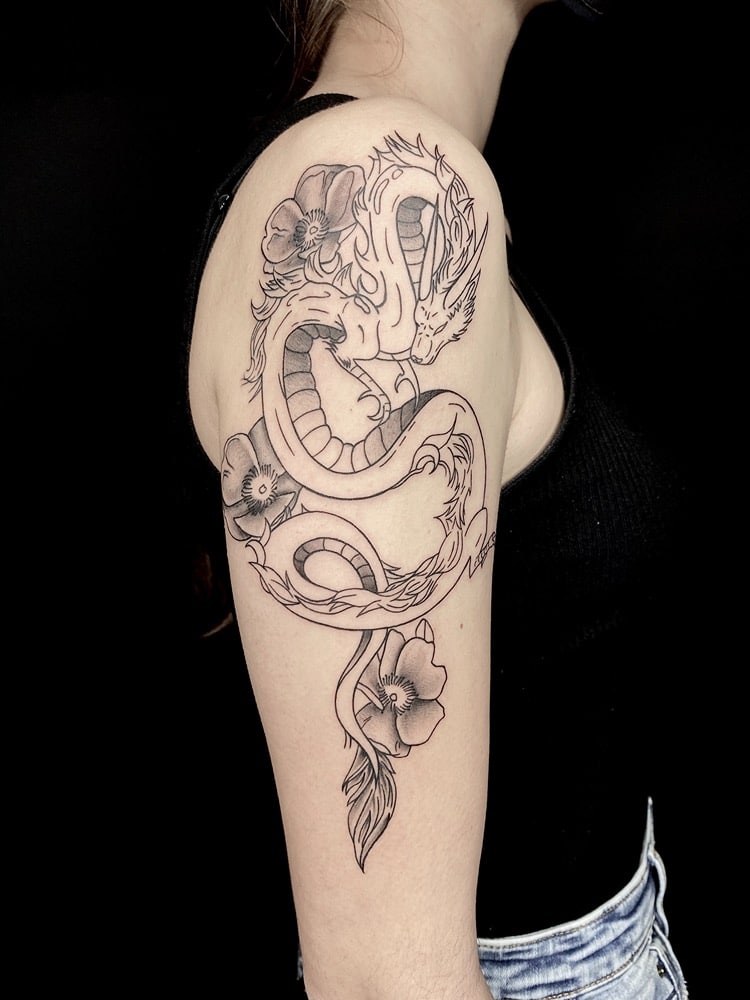 tatuajes dragones fineline