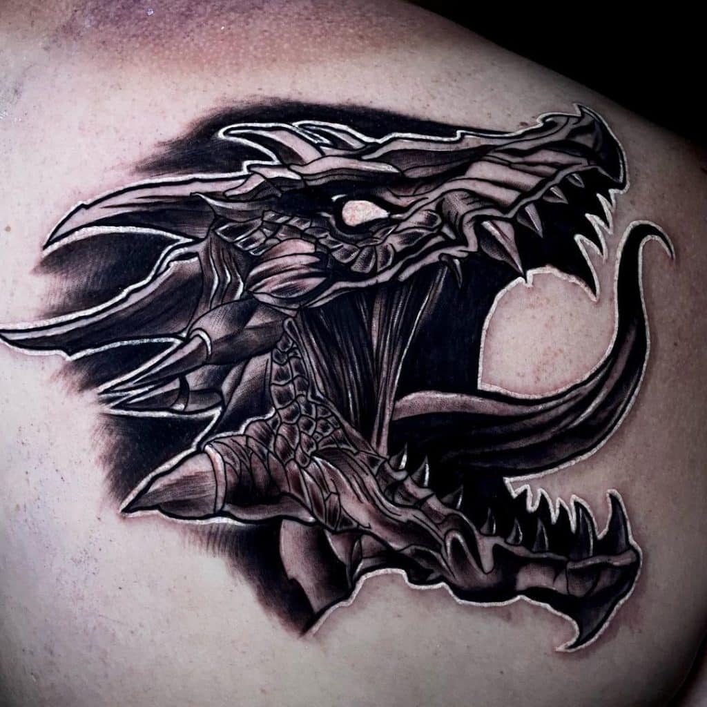 tatuajes dragones realistas