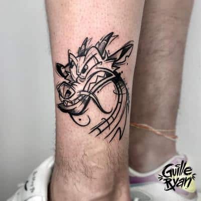 tatuajes dragones tobillo