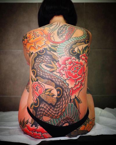 tatuajes dragones espalda japonés
