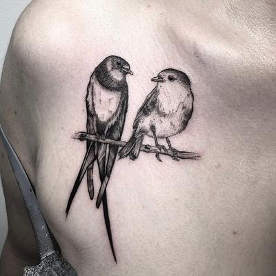 tatuajes familia pájaros