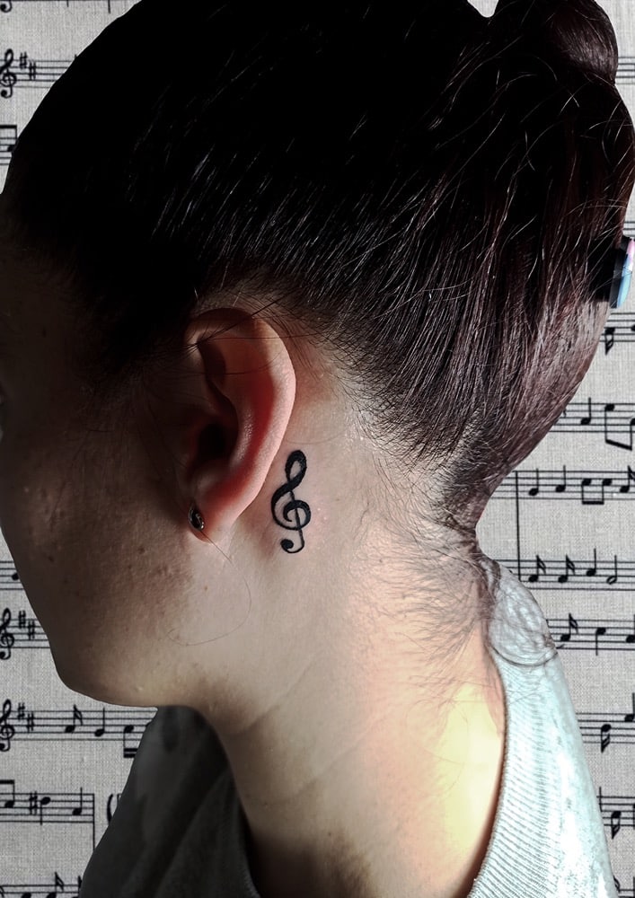 tatuajes musicales clave de sol