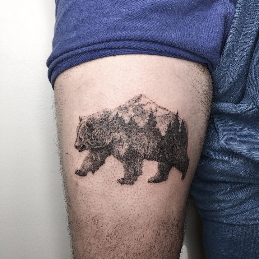 tatuajes naturaleza oso