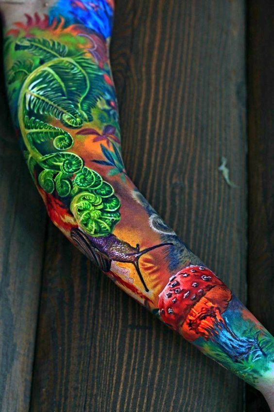 tatuajes paisajes color