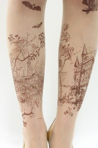 tatuajes paisajes fineline