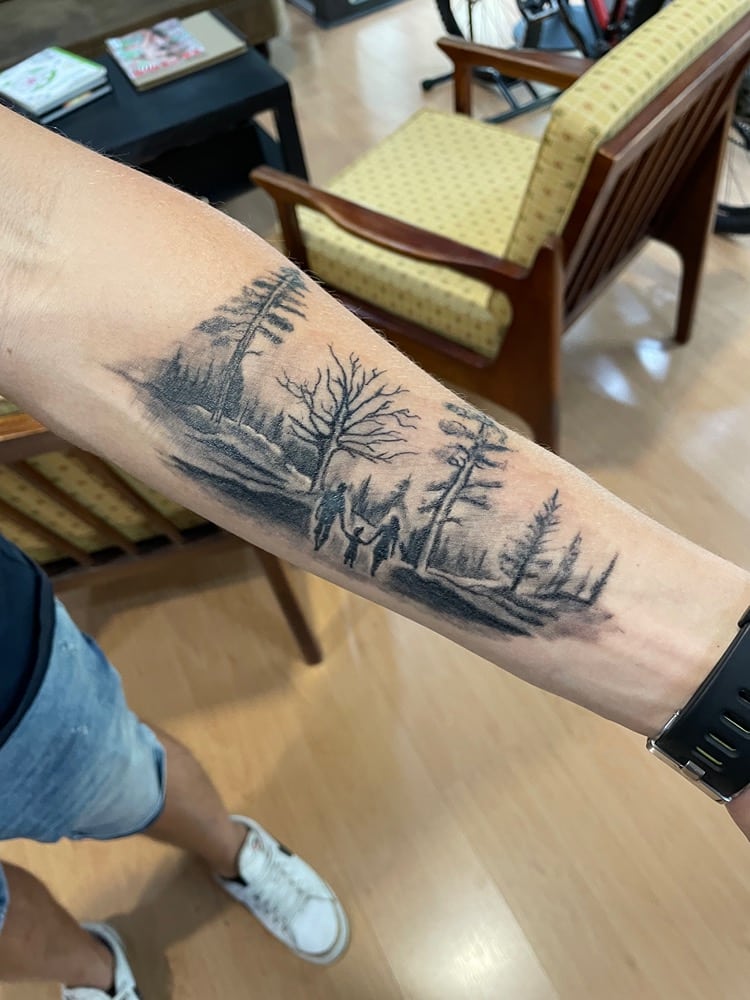 tatuajes paisajes bosque