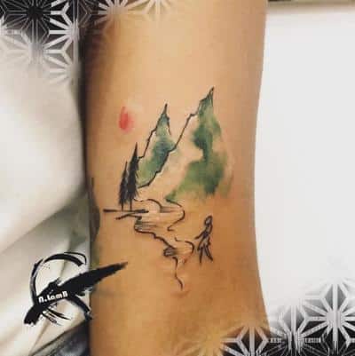 tatuajes paisajes montaña