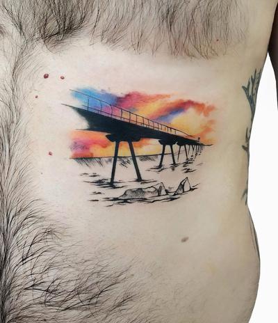 tatuajes paisajes puente