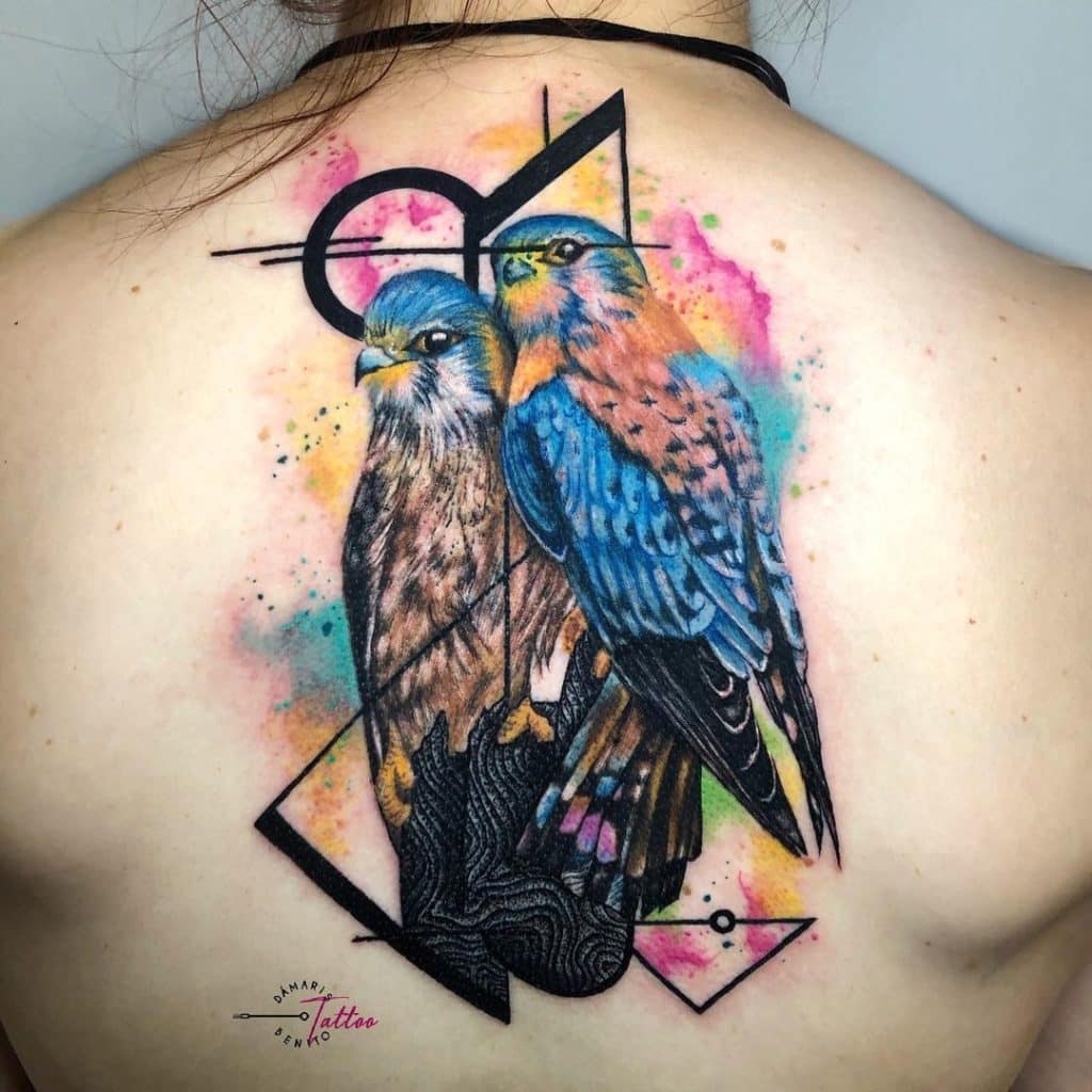 tatuajes pájaros pareja