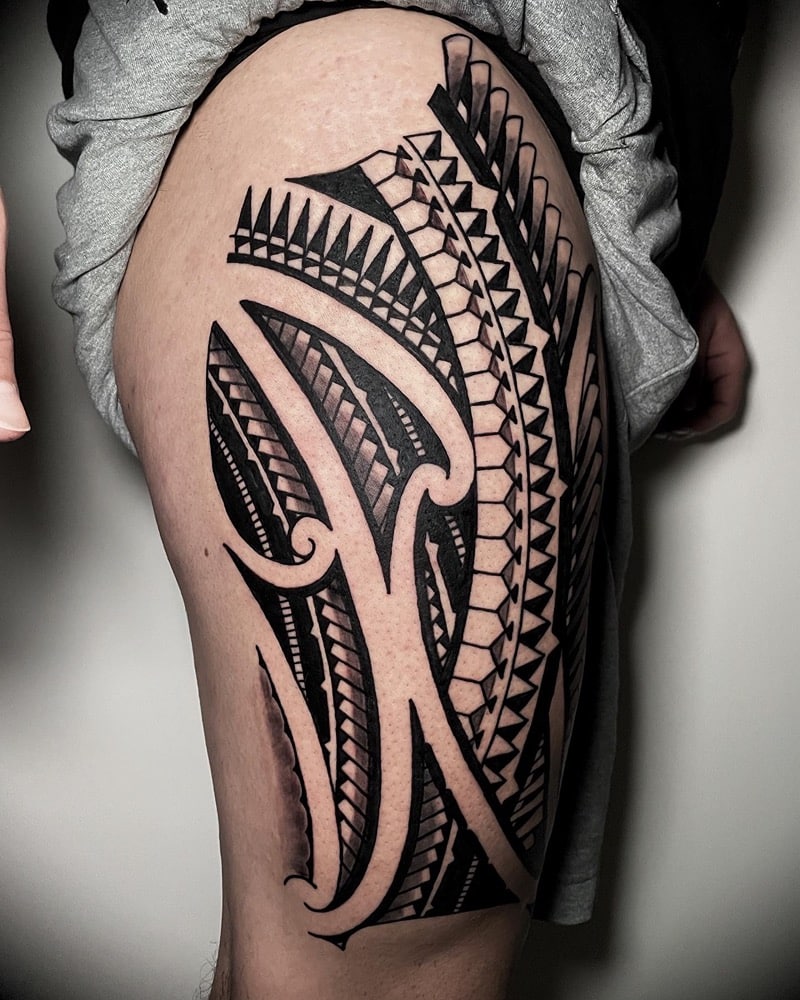 tatuajes pierna samoano