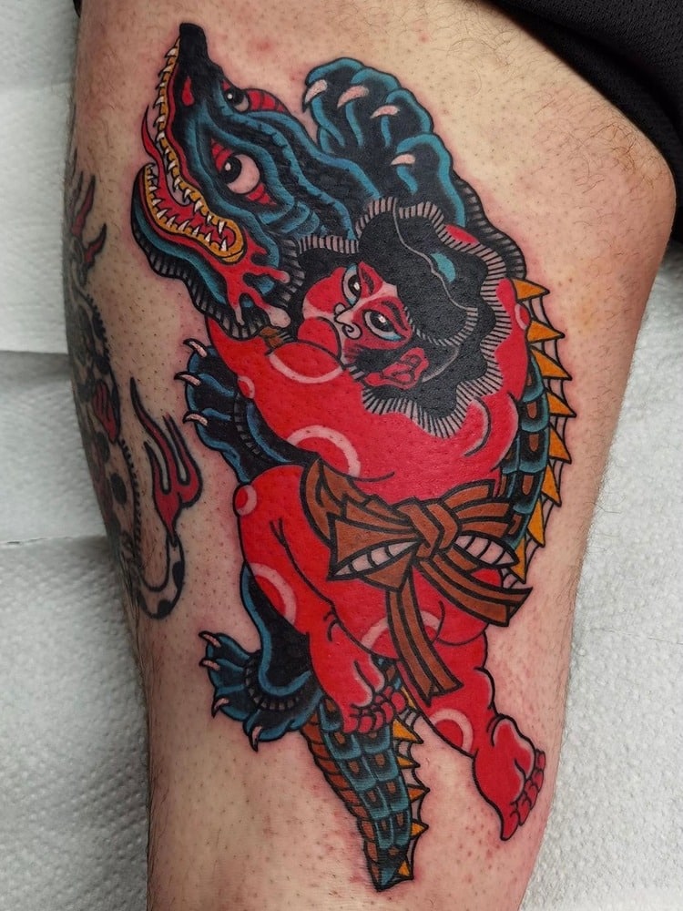 tatuajes pierna japonés