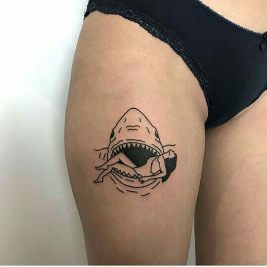 tatuajes tiburón cartoon