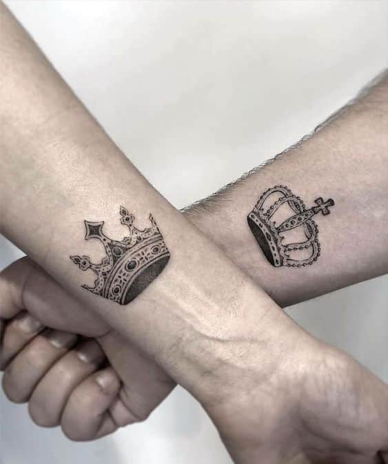 tatuaje corona rey reina