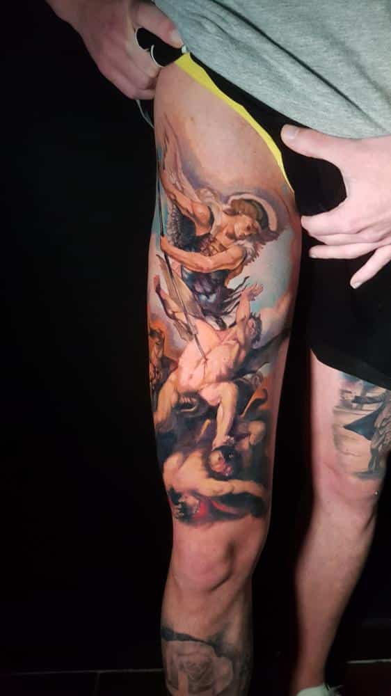 tatuaje ángel y demonio