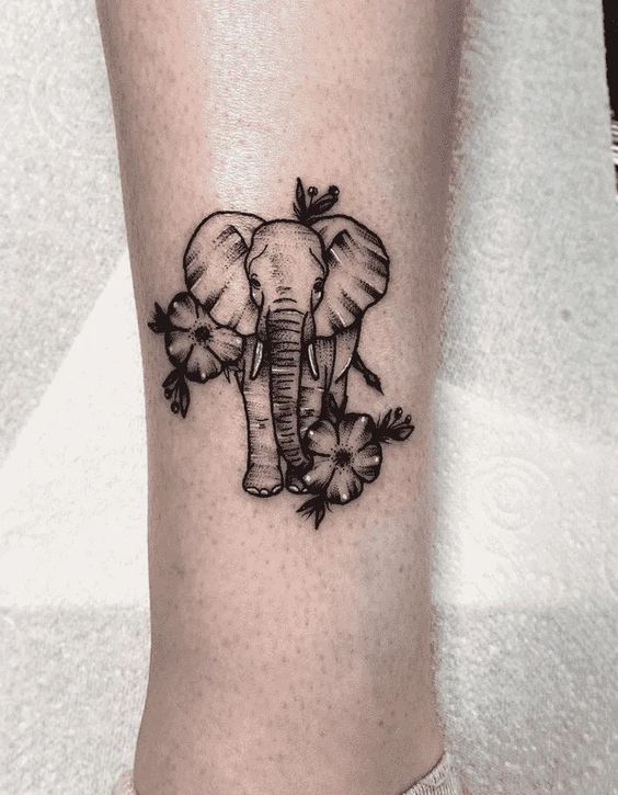 tatuaje elefante fineline