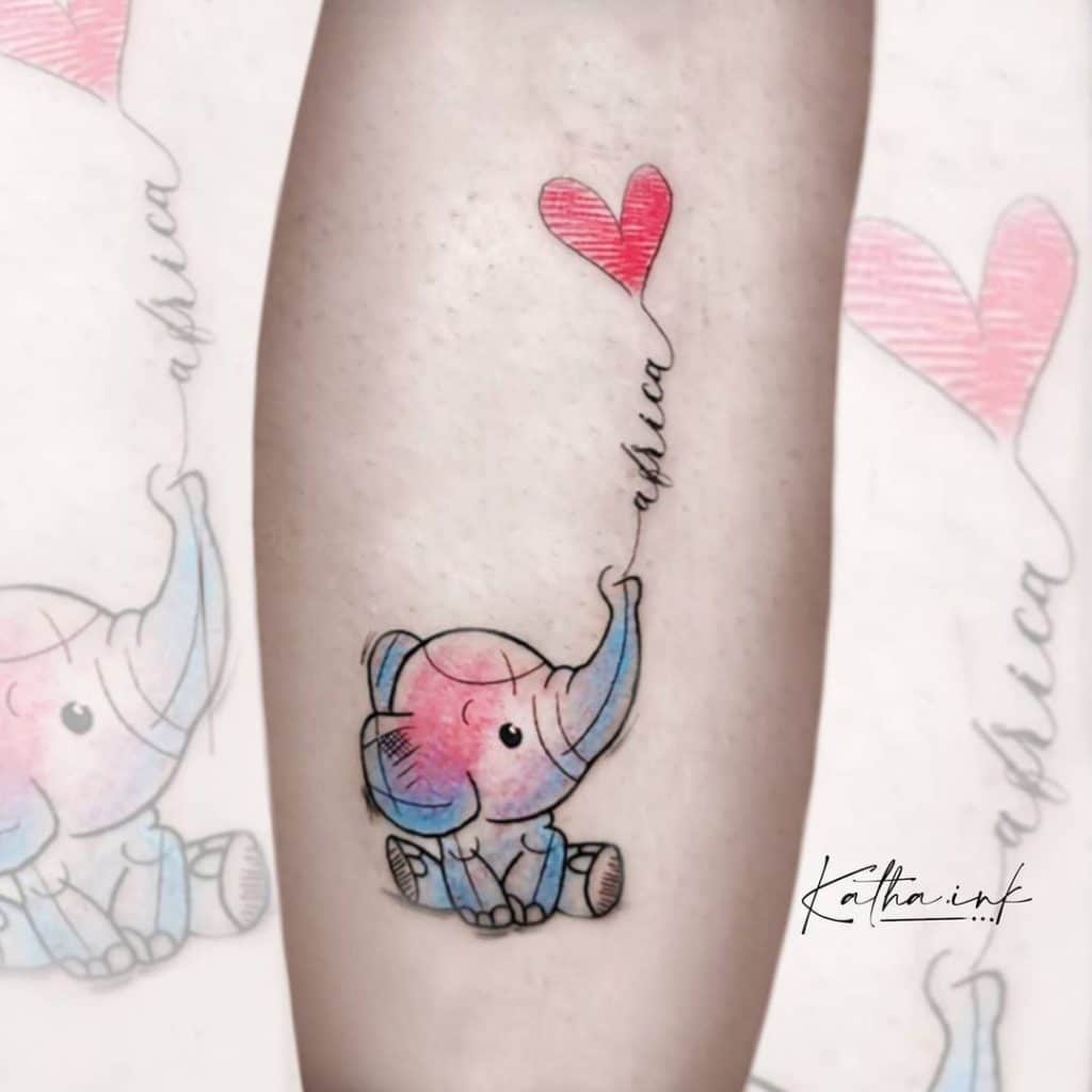 tatuaje elefante pequeño