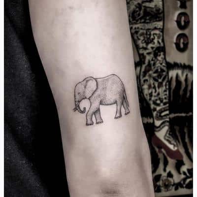 tatuaje elefante pequeño