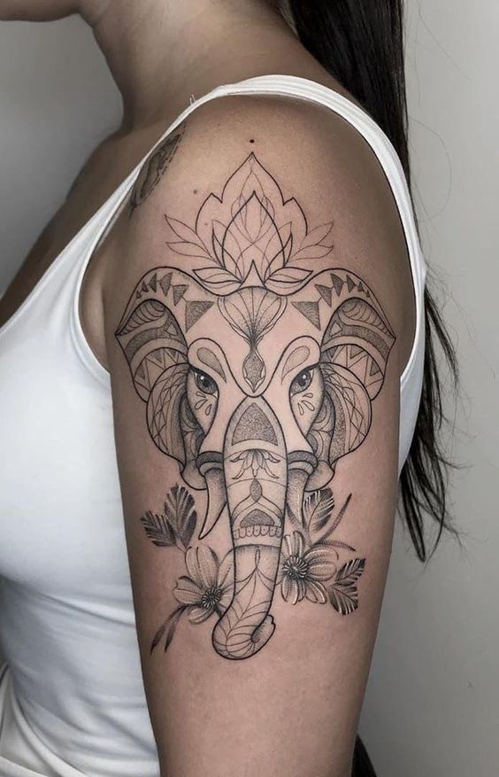 tatuaje elefante mandala