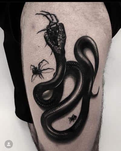tatuaje serpiente realista