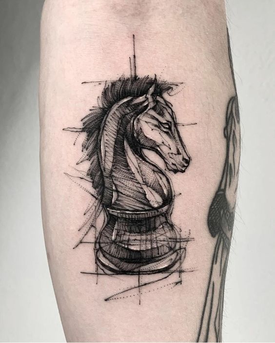 tatuajes caballo ajedrez